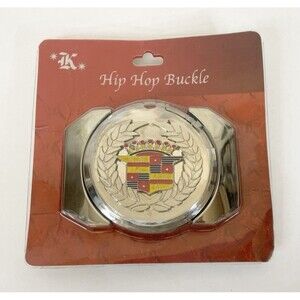 Men's NEW CADILLAC Symbol Belt Buckle Only Vintage 70's Metal Silver Heavy
